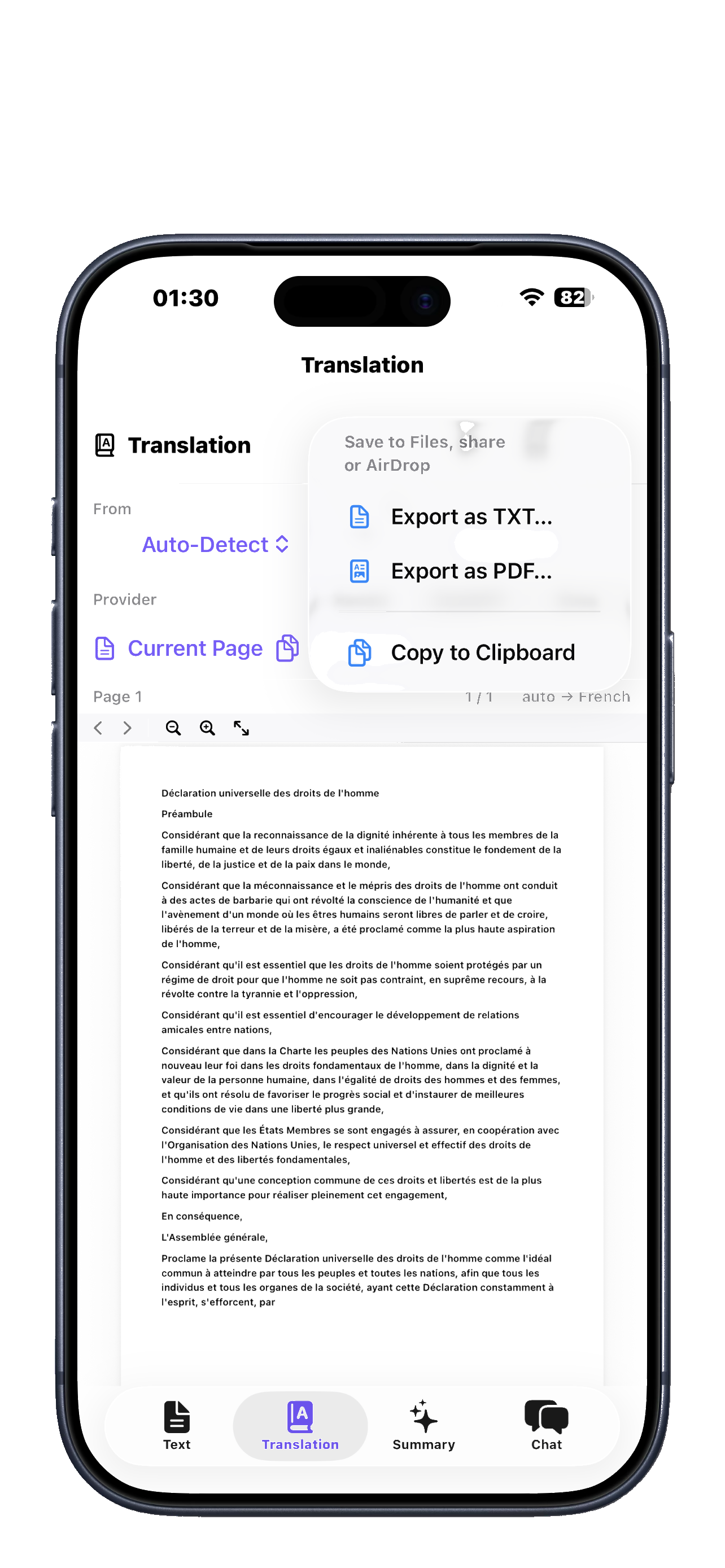 PDF AI Suite on iPhone