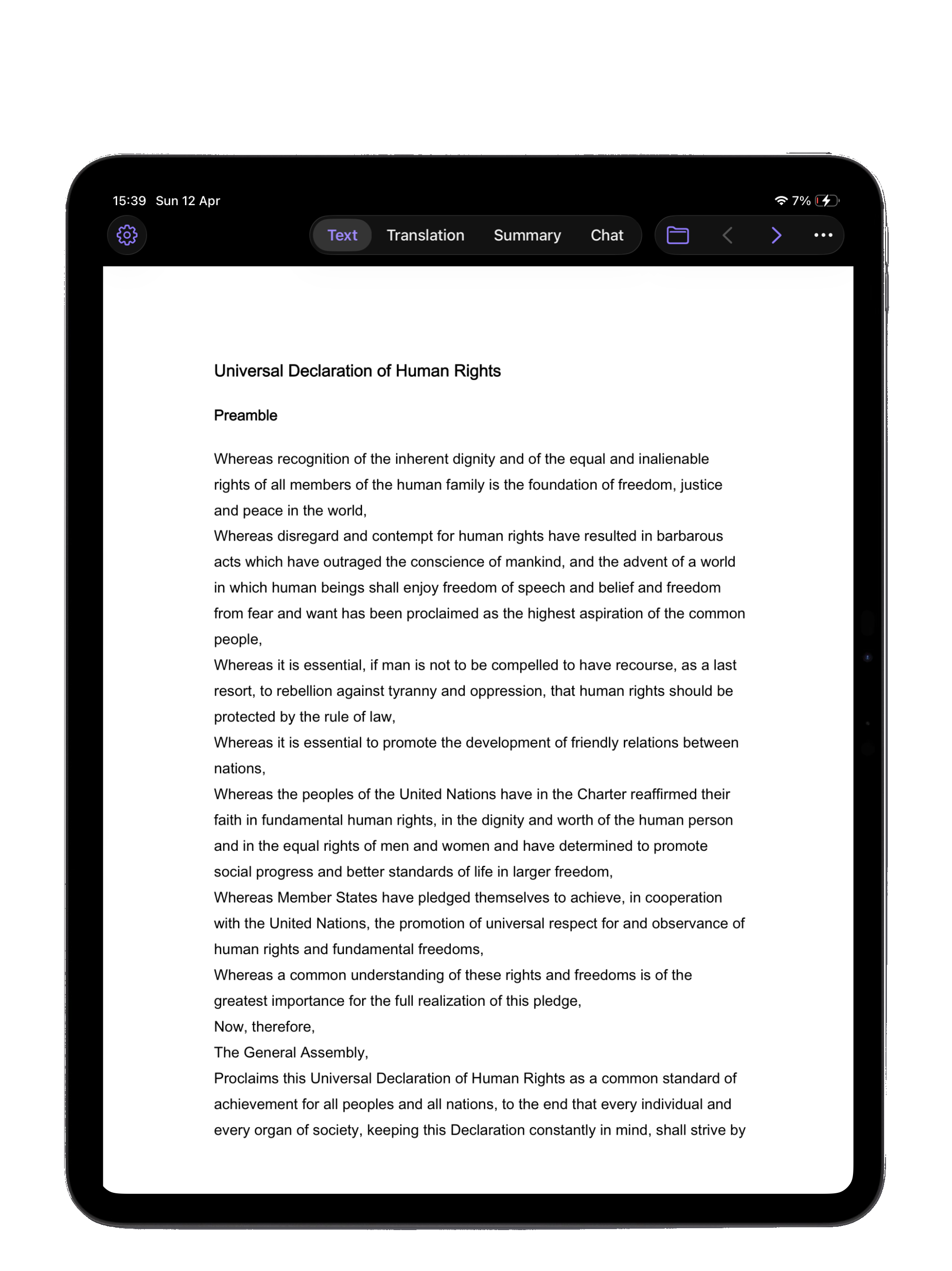 PDF AI Suite on iPad