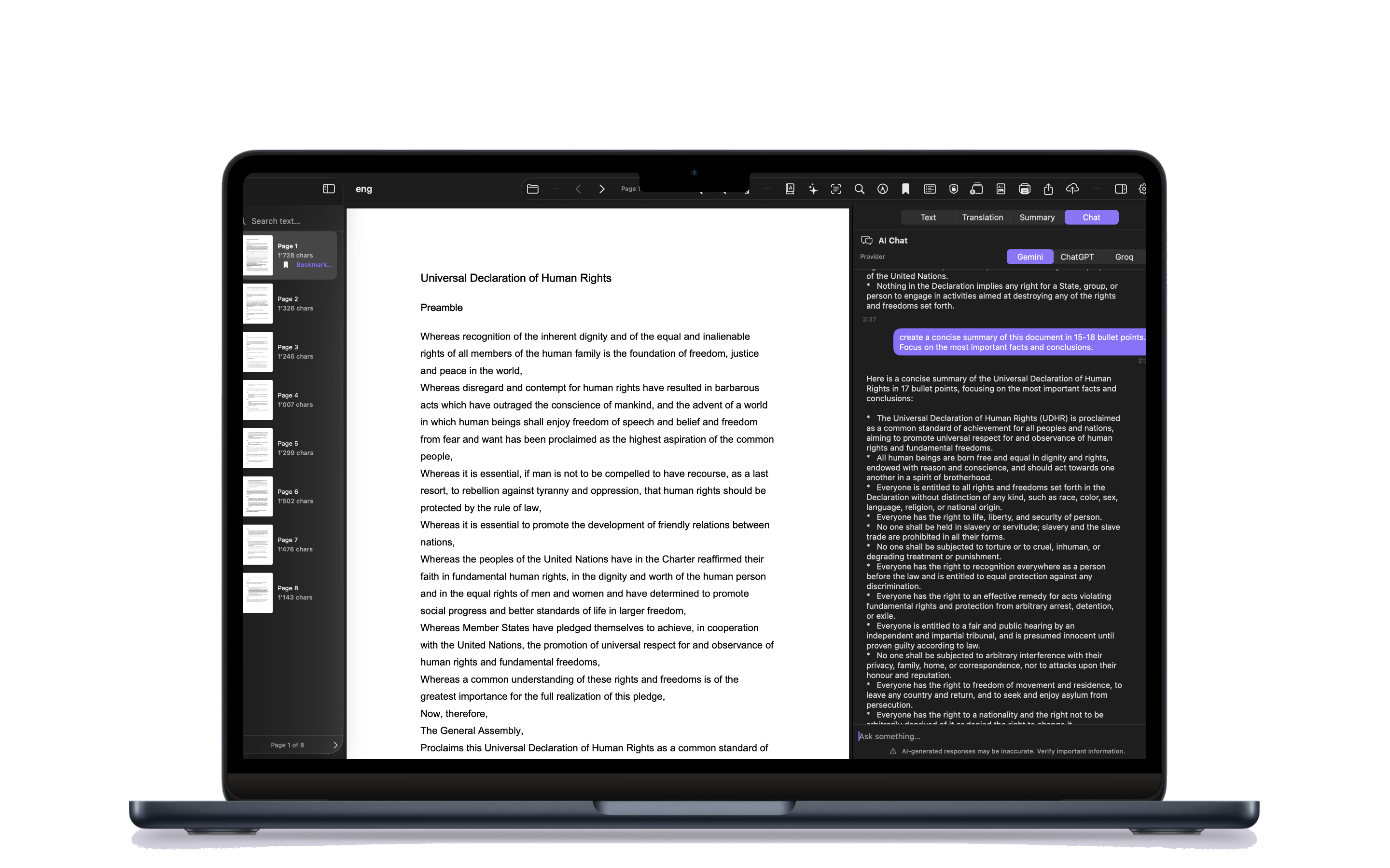 Chat with PDF on Mac