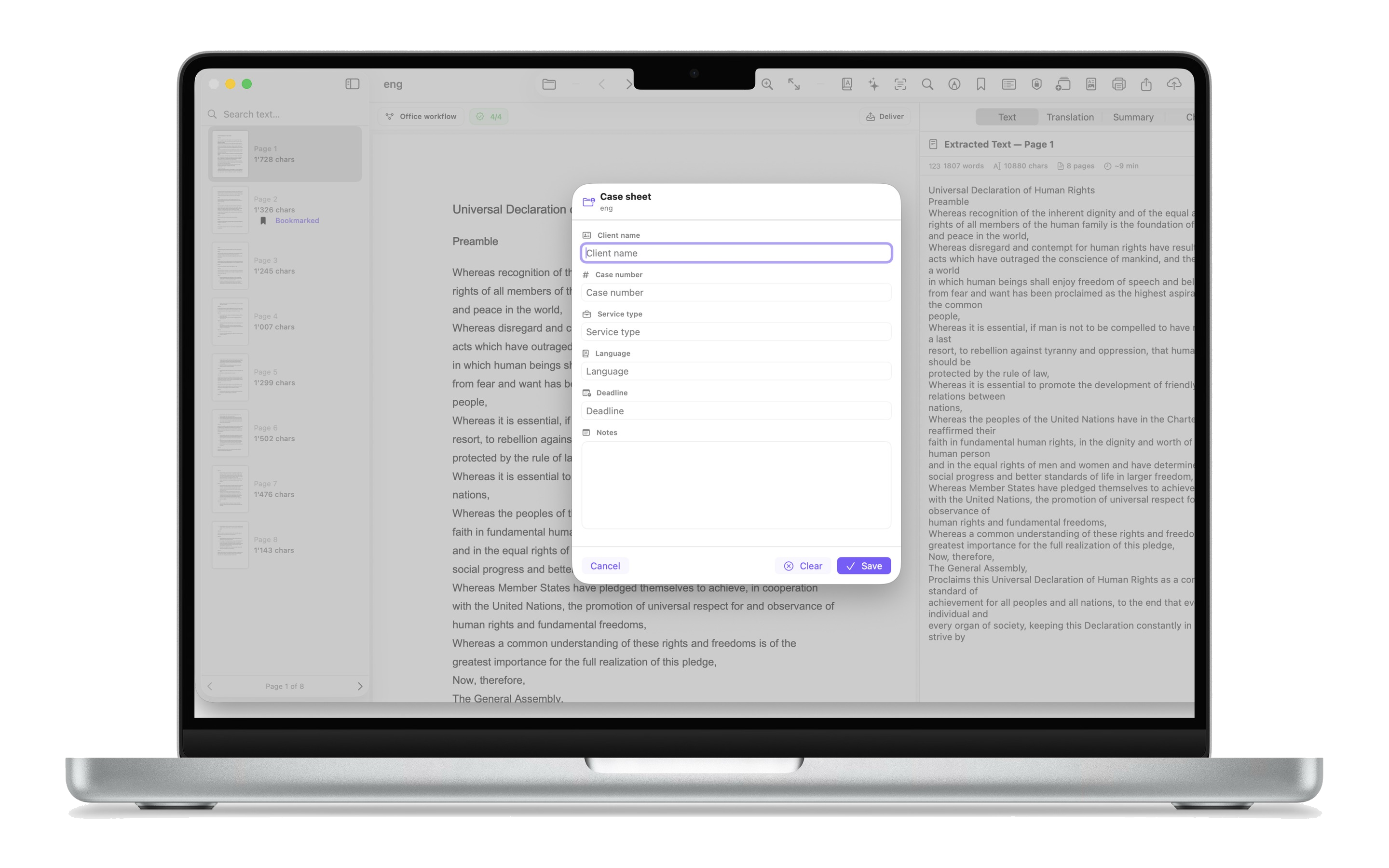 Office workflow on Mac